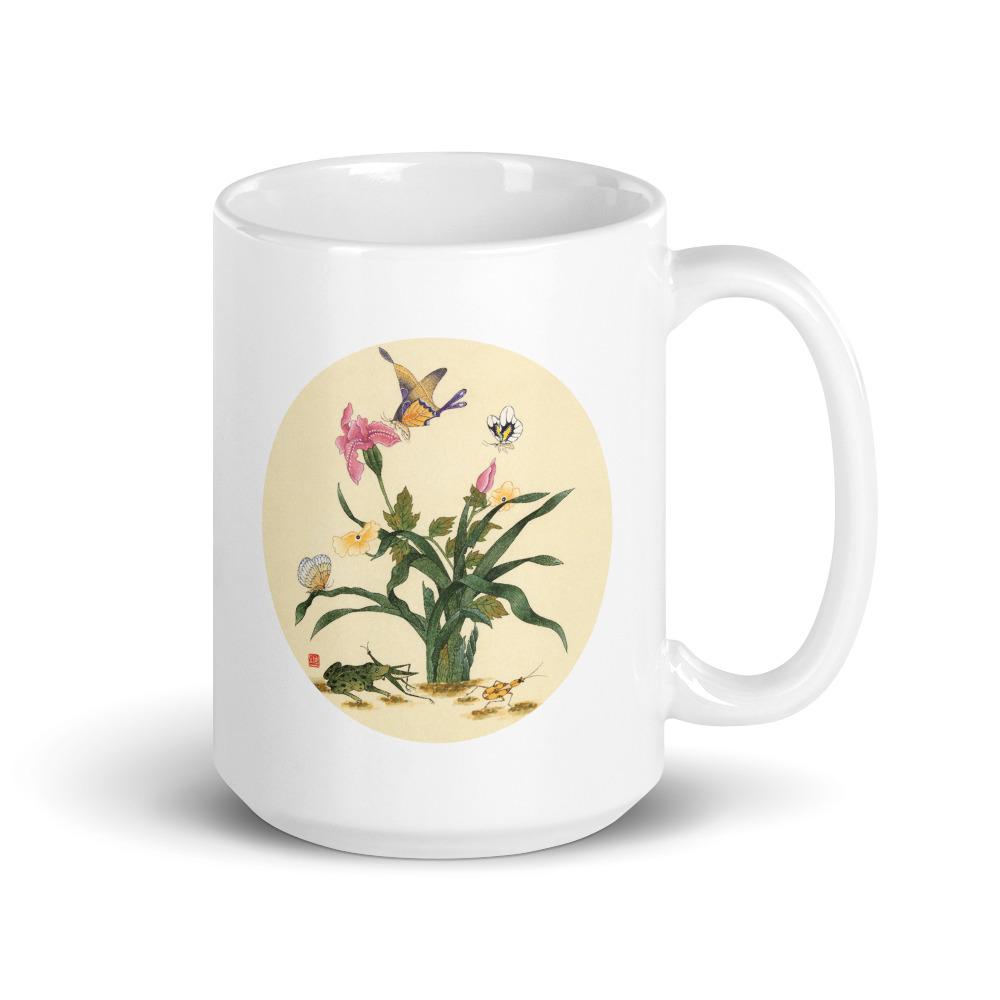 Blumen, Schmetteringe und Frosch - Tasse Misun Kim 0,44 L artlia