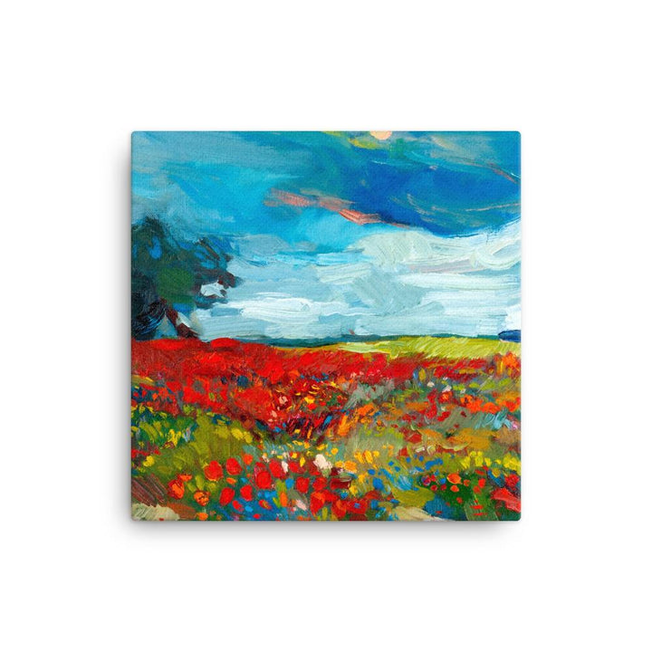 Blumenfelder - Leinwand Kuratoren von artlia 30x30 cm artlia