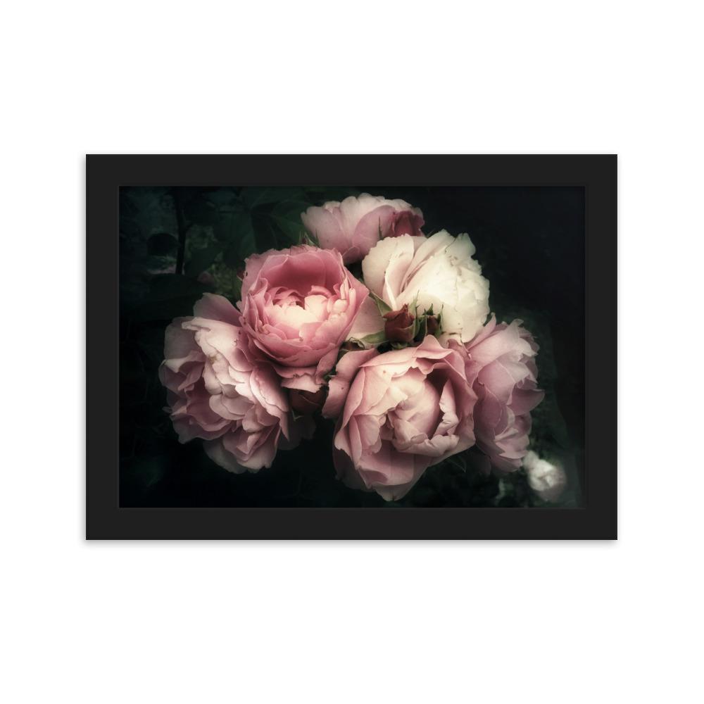 Bouquet Of Peonies Strauß Pfingstrosen - Poster im Rahmen artlia Schwarz / 21×30 cm artlia