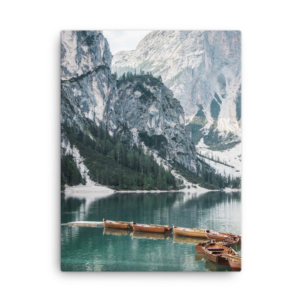 Braies lake 2 - Leinwand Kuratoren von artlia 30x41 cm artlia