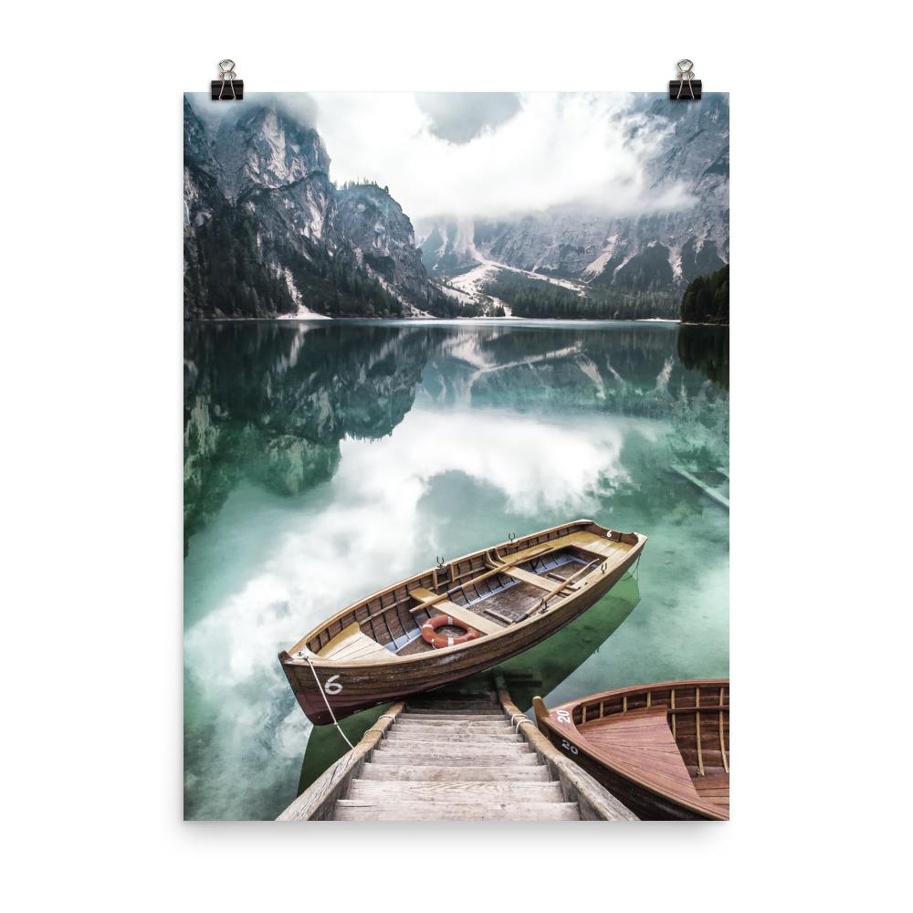 Braies lake - Poster Kuratoren von artlia 30x41 cm artlia