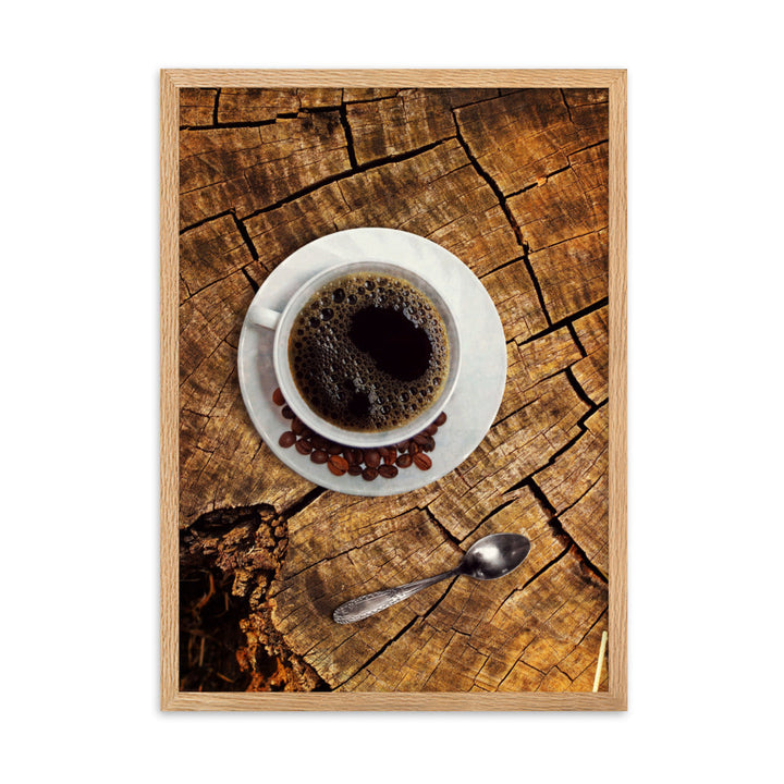 Café in nature - Poster im Rahmen Kuratoren von artlia Oak / 50×70 cm artlia