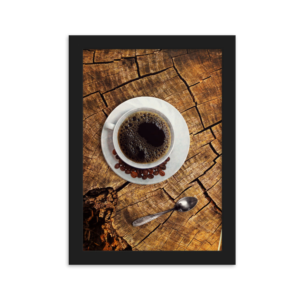 Café in nature - Poster im Rahmen Kuratoren von artlia Schwarz / 21×30 cm artlia