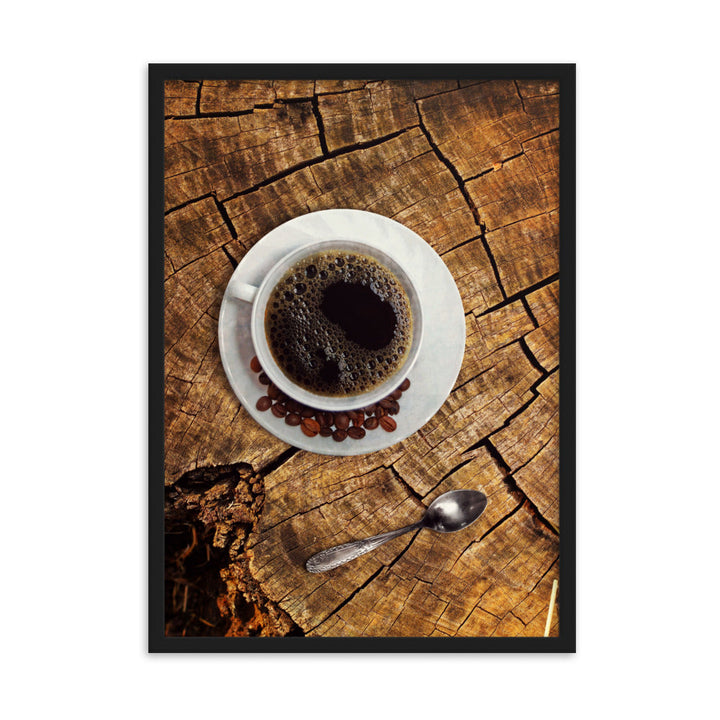 Café in nature - Poster im Rahmen Kuratoren von artlia Schwarz / 50×70 cm artlia