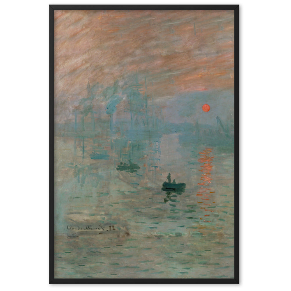 Claude Monet, Impression, Sonnenaufgang - Poster im Rahmen Claude Monet Schwarz / 61×91 cm artlia