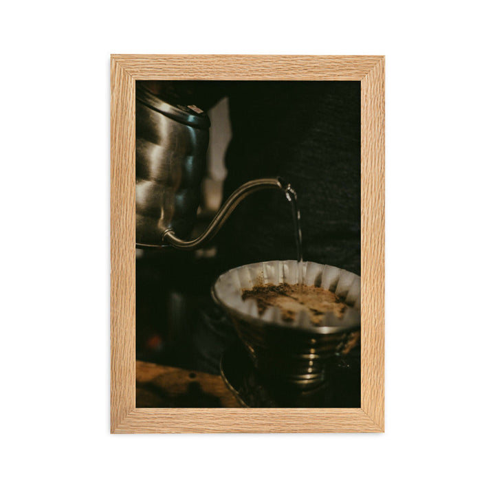 cozy Café - Poster im Rahmen Kuratoren von artlia Oak / 21×30 cm artlia