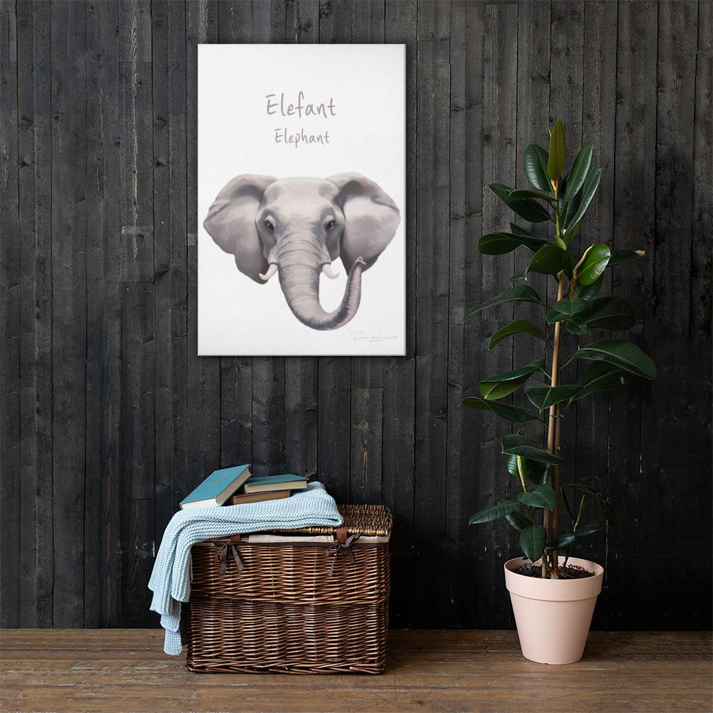 Elefant - Leinwand dear.bon.vivant 61x91 cm artlia