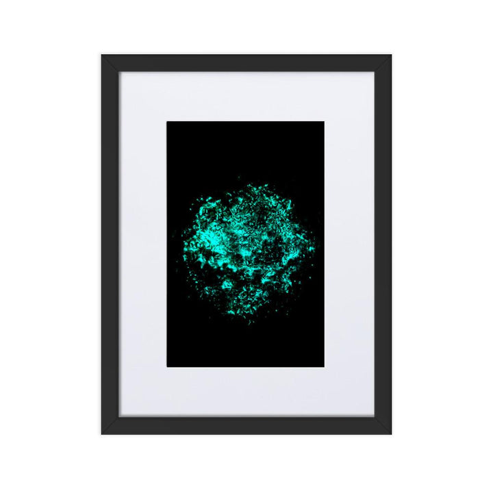 Emerald Planet - Poster im Rahmen mit Passepartout artlia Schwarz / 30×40 cm artlia