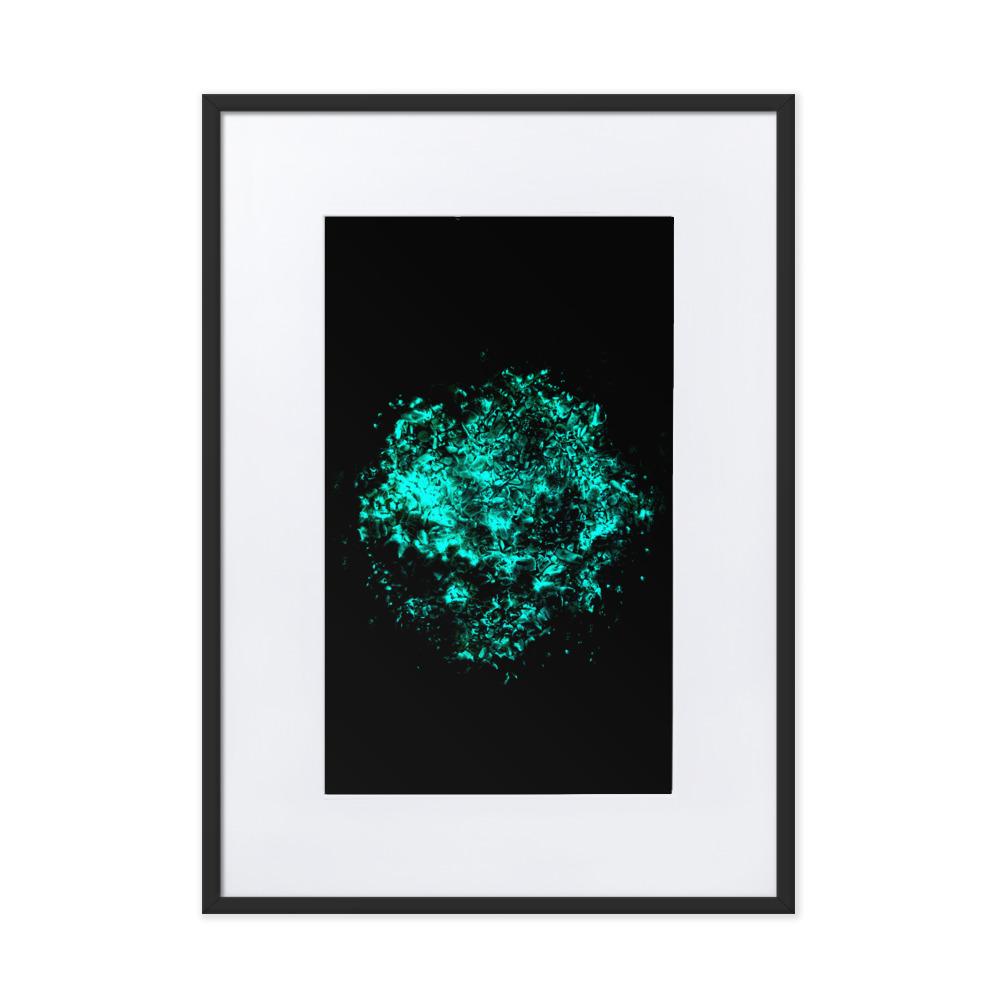 Emerald Planet - Poster im Rahmen mit Passepartout artlia Schwarz / 50×70 cm artlia