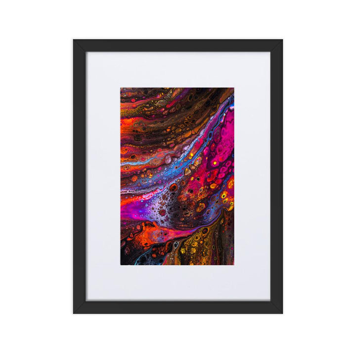 Fractal Abstract 01 - Poster im Rahmen mit Passepartout Alexandru Antoci Schwarz / 30×40 cm artlia