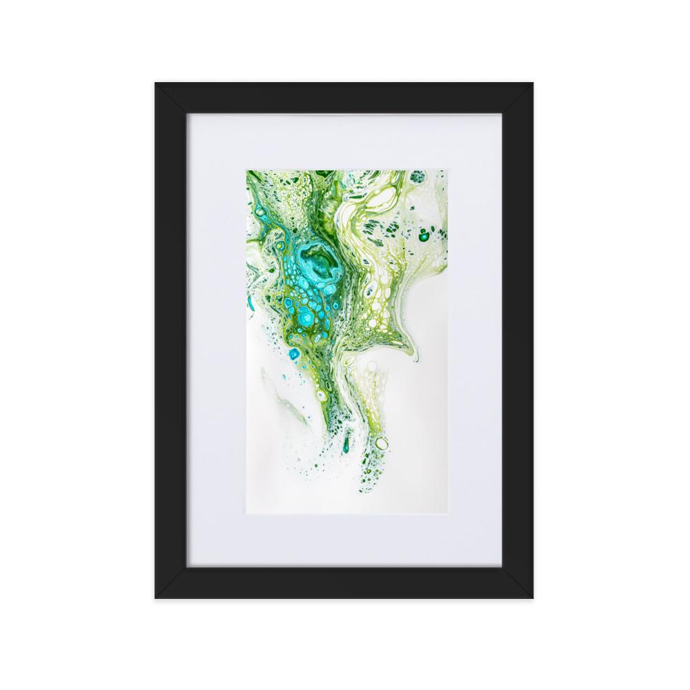 Fractal Abstract 02 - Poster im Rahmen mit Passepartout Alexandru Antoci Schwarz / 21×30 cm artlia