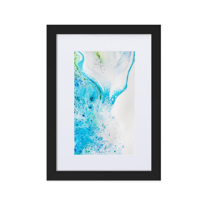 Fractal Abstract 04 - Poster im Rahmen mit Passepartout Alexandru Antoci Schwarz / 21×30 cm artlia