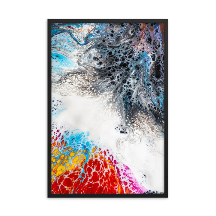 Fractal Abstract 06 - Poster im Rahmen Alexandru Antoci Schwarz / 61x91 cm artlia