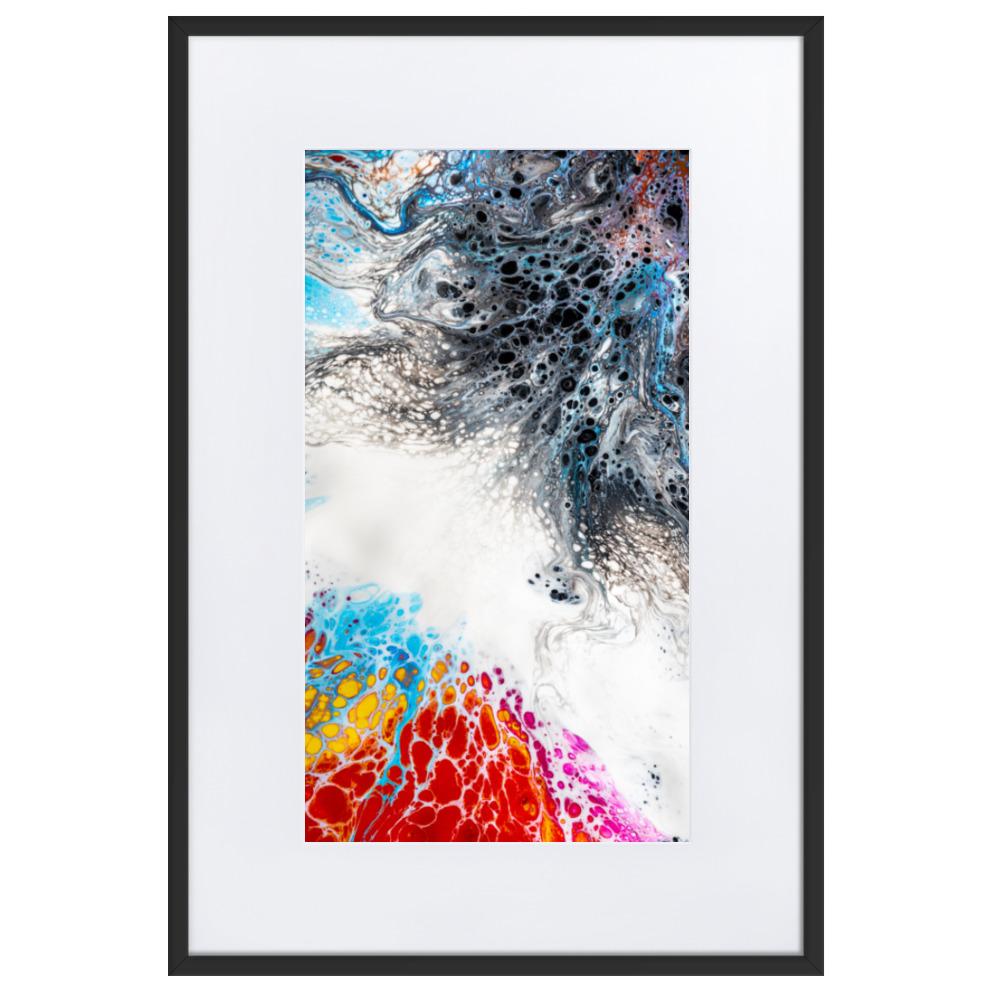 Fractal Abstract 06 - Poster im Rahmen mit Passepartout Alexandru Antoci Schwarz / 61×91 cm artlia