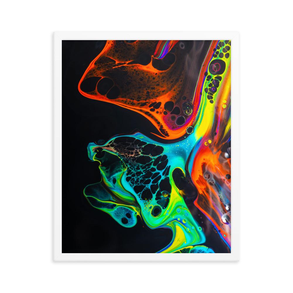 Fractal Abstract 08 - Poster im Rahmen Alexandru Antoci Weiß / 41x51 cm artlia