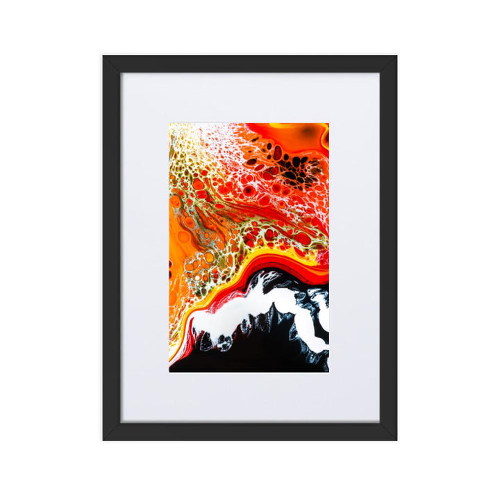 Fractal Abstract 10 - Poster im Rahmen mit Passepartout Alexandru Antoci Schwarz / 30×40 cm artlia