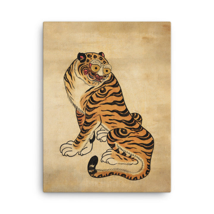 freundlicher Tiger - Leinwand Kuratoren von artlia 30x41 cm artlia