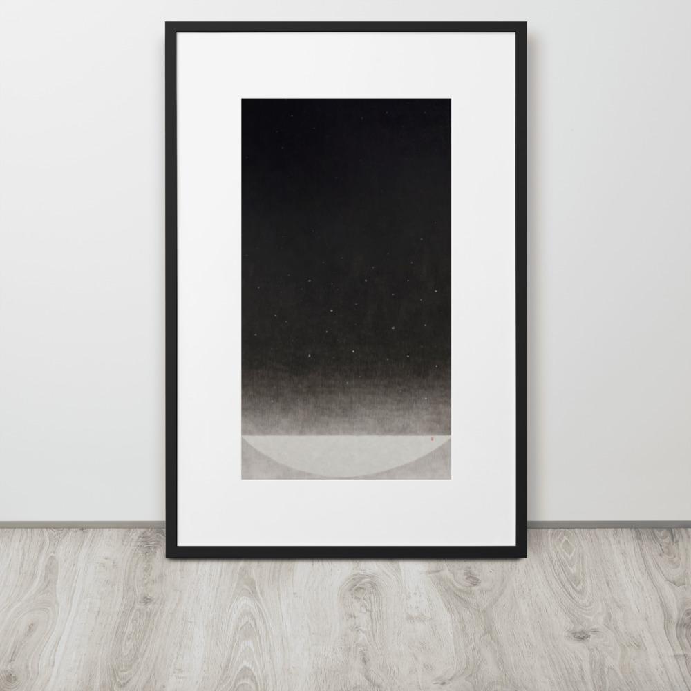 Füllung mit Licht 14 - Poster im Rahmen mit Passepartout Eunhee No artlia