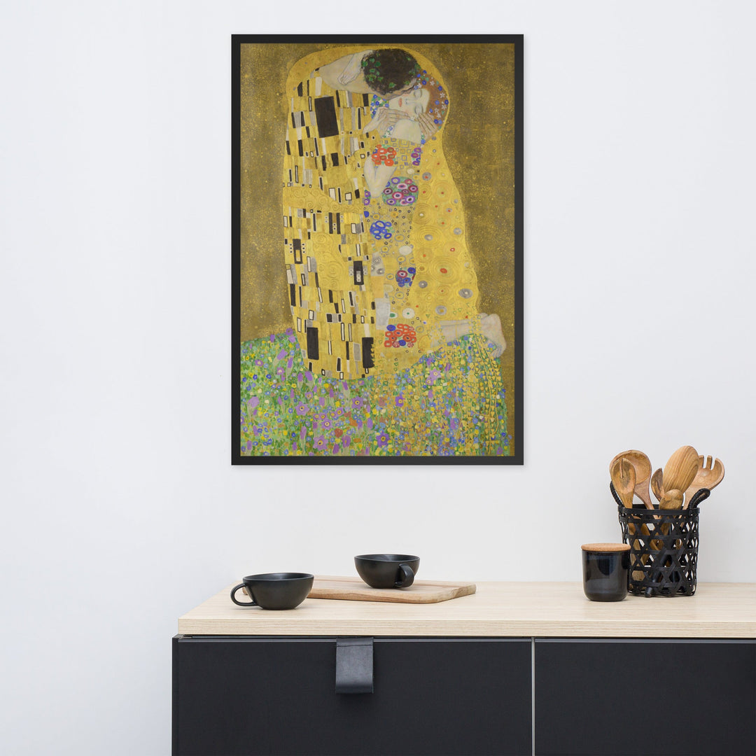 Gustav Klimt, Der Kuss - Poster im Rahmen Gustav Klimt artlia