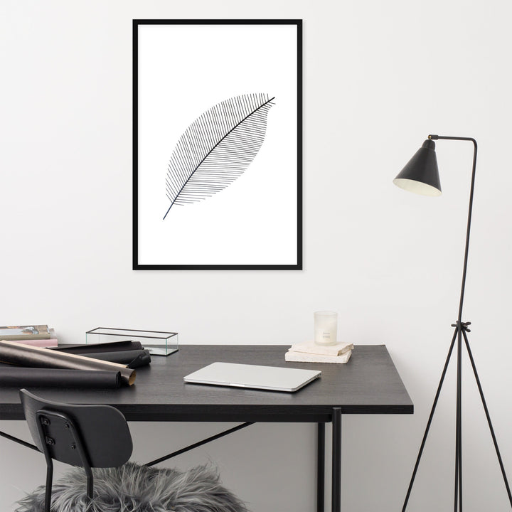 Leaf X Ray - Poster im Rahmen mit Passepartout Kuratoren von artlia artlia