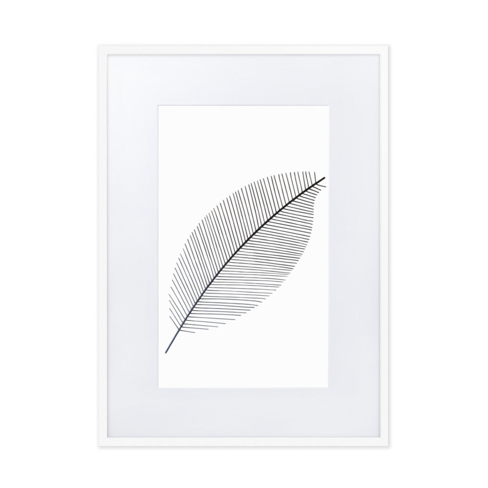 Leaf X Ray - Poster im Rahmen mit Passepartout Kuratoren von artlia Weiß / 50×70 cm artlia