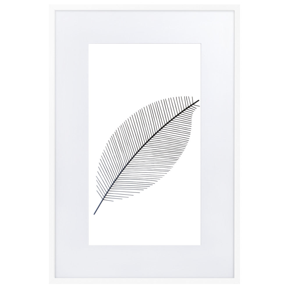 Leaf X Ray - Poster im Rahmen mit Passepartout Kuratoren von artlia Weiß / 61×91 cm artlia