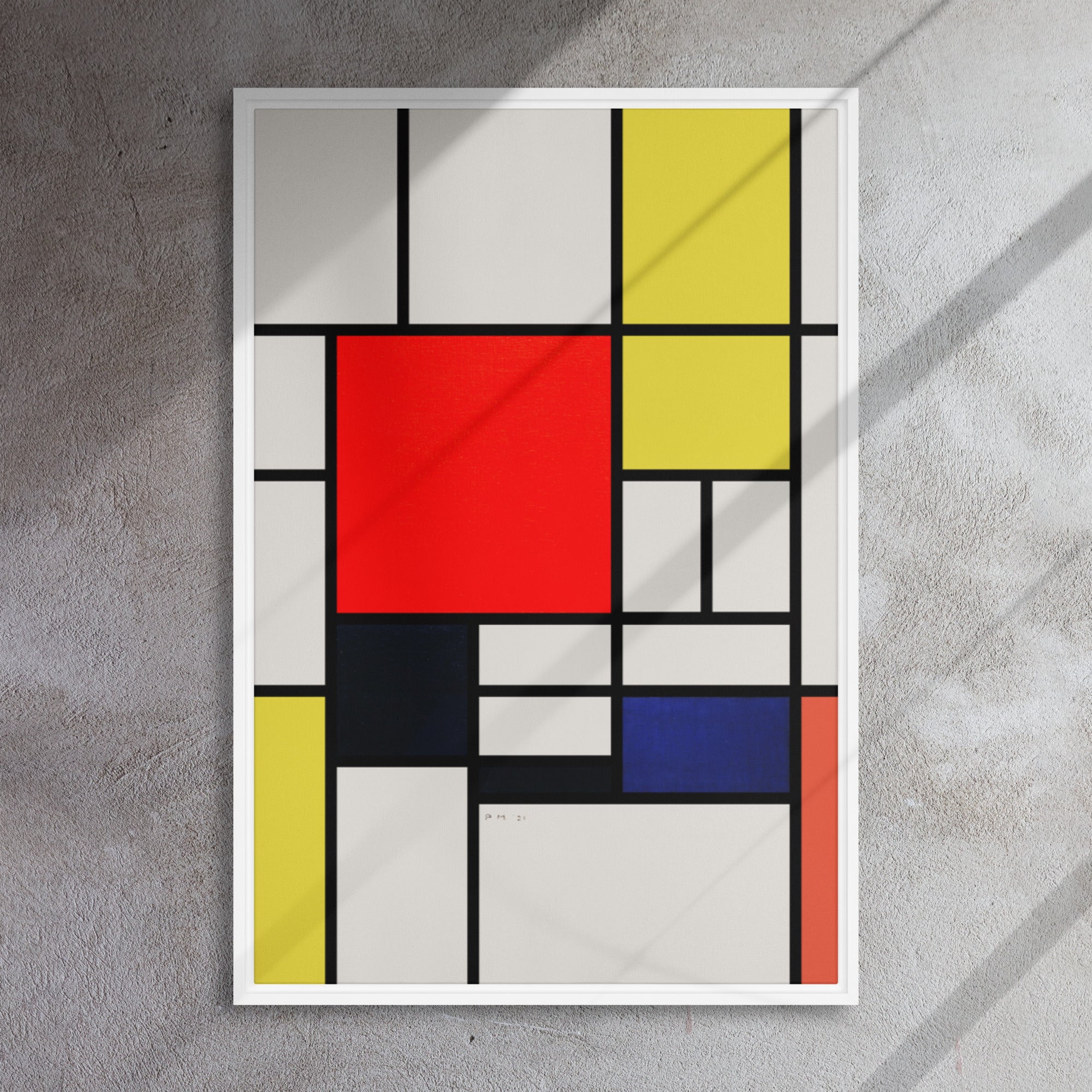 Complete Mondrian　Piet Mondrian lienzo | Mondrian, Composición con rojo amarillo negro gris y azul