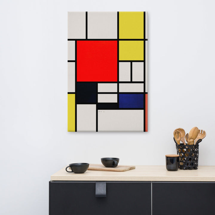 Leinwand - Mondrian, Composition with red yellow black gray and blue Piet Mondrian artlia