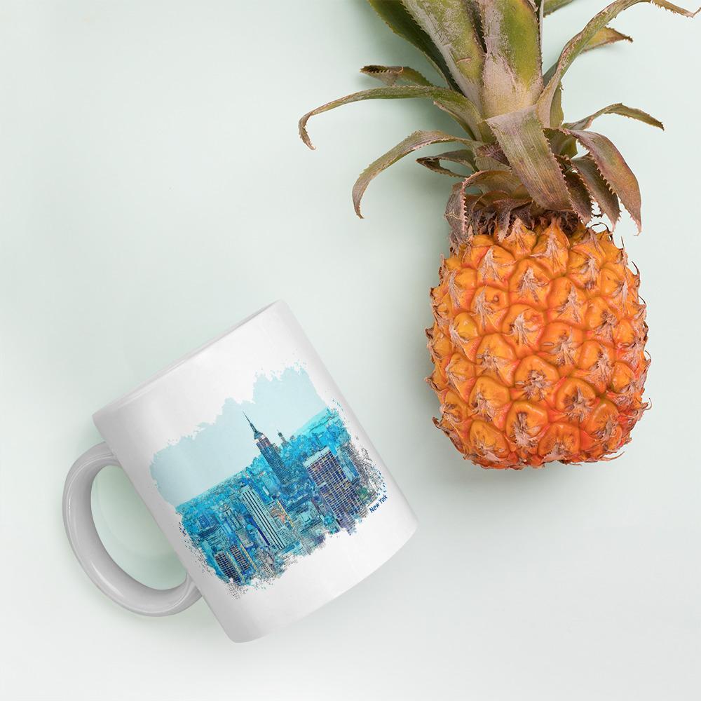 New York in Blau - Tasse Kuratoren von artlia artlia