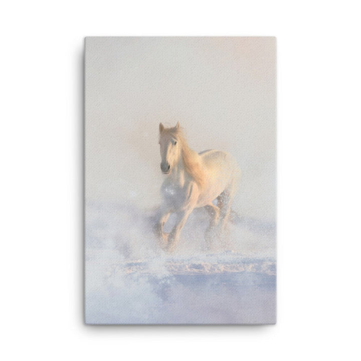 Pferd im Schnee Horse in Snow - Leinwand artlia 24″×36″ artlia