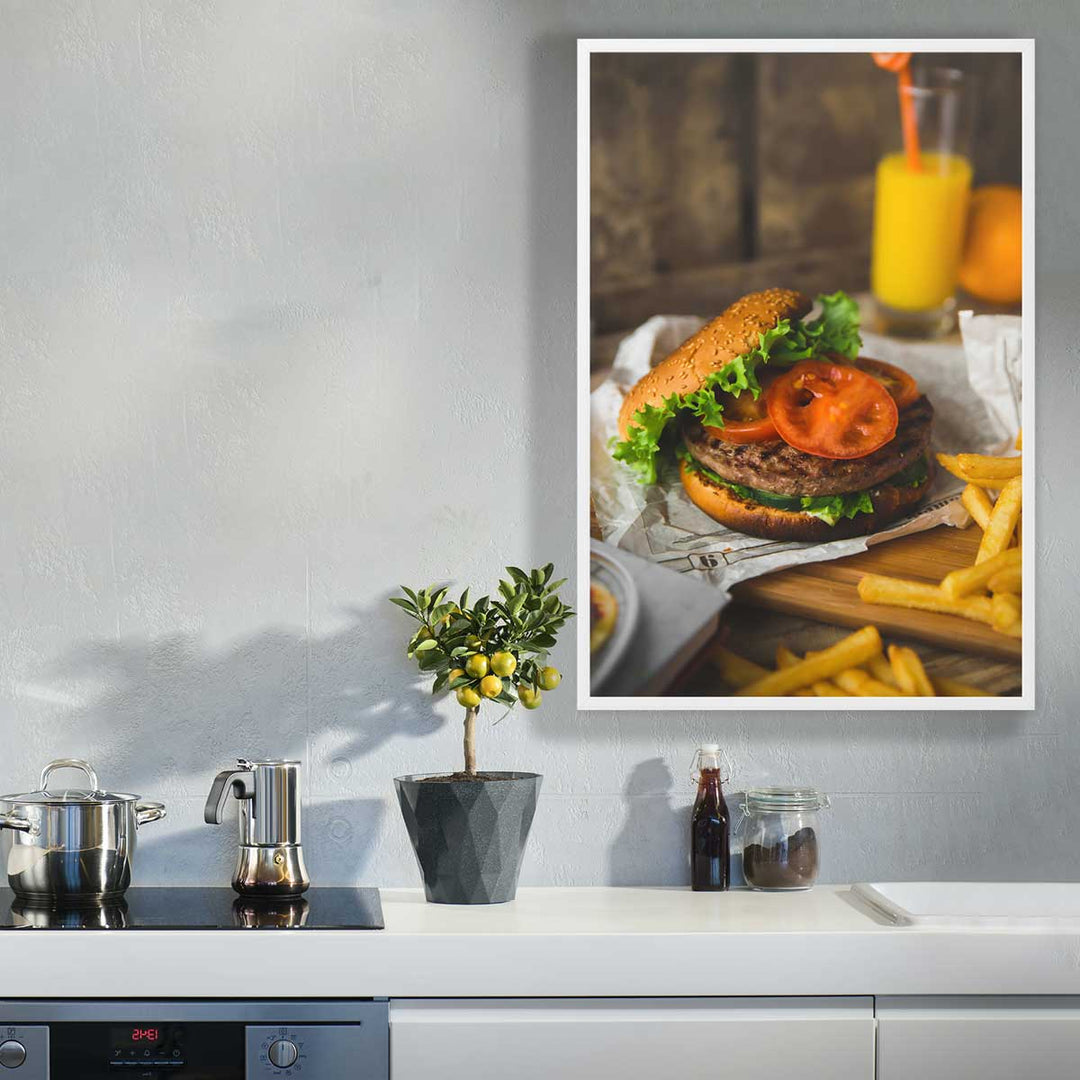 Poster - Burger und Pommes Kuratoren von artlia artlia