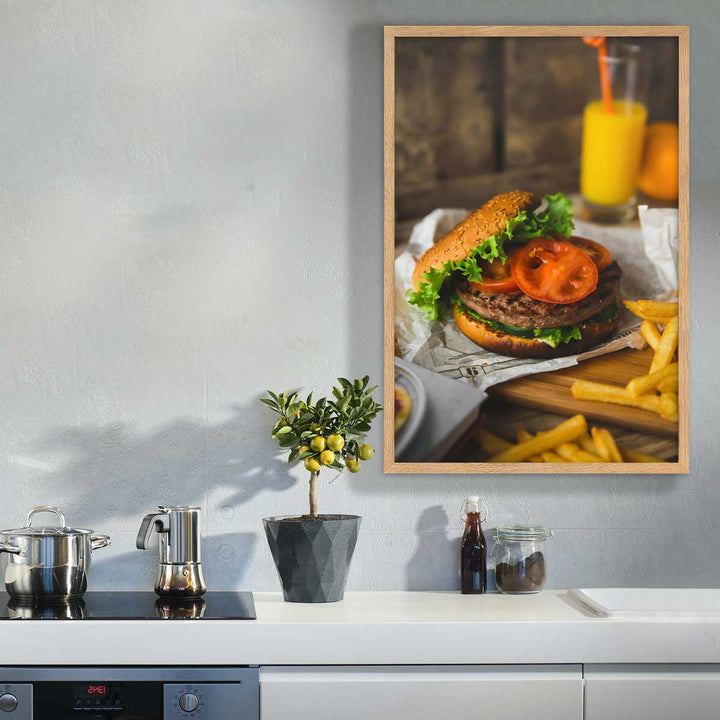 Poster - Burger und Pommes Kuratoren von artlia artlia