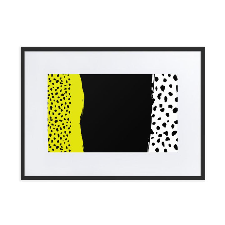 Spots - Poster im Rahmen mit Passepartout artlia Schwarz / 50×70 cm artlia