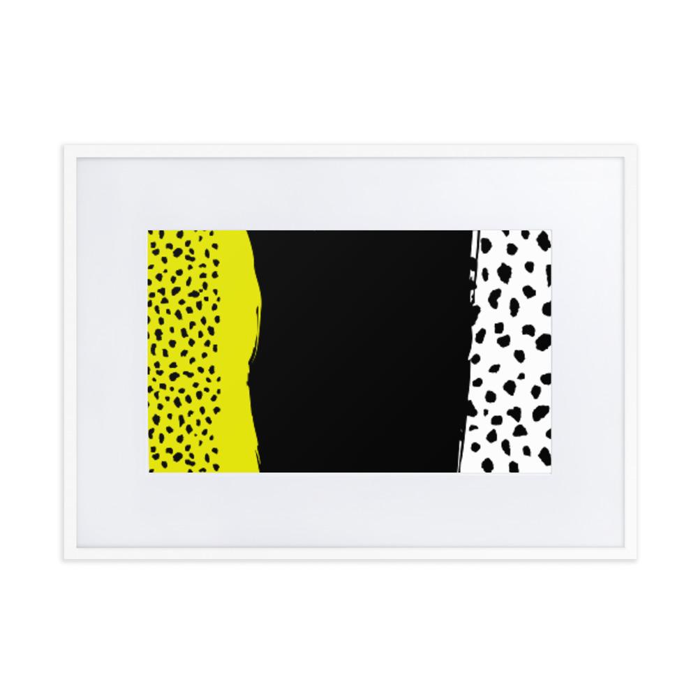 Spots - Poster im Rahmen mit Passepartout artlia Weiß / 50×70 cm artlia