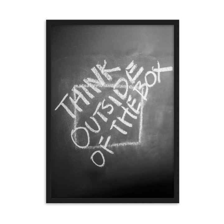 Think outside of the box - Poster im Rahmen Kuratoren von artlia Schwarz / 50×70 cm artlia