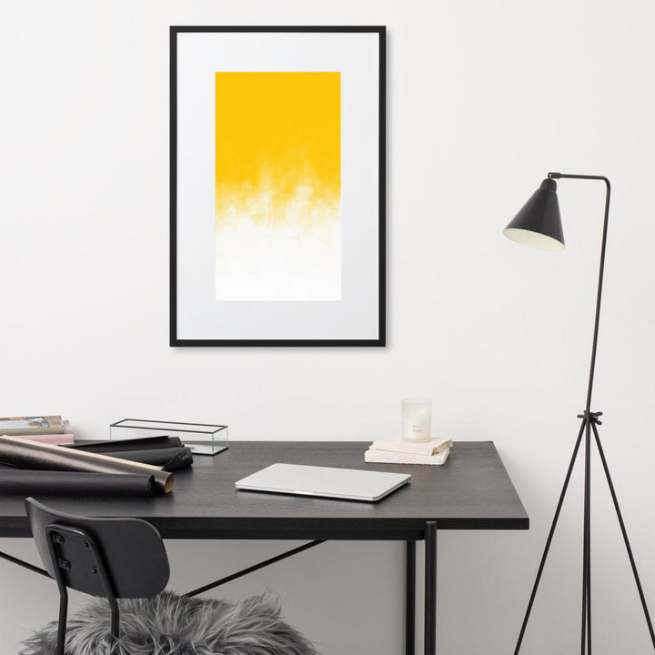 Yellow Gradient - Poster im Rahmen mit Passepartout artlia artlia